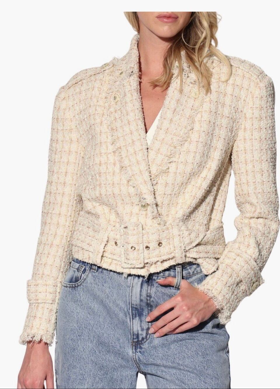 NWT Walter Baker Vincenza Tweed Jacket- size L
